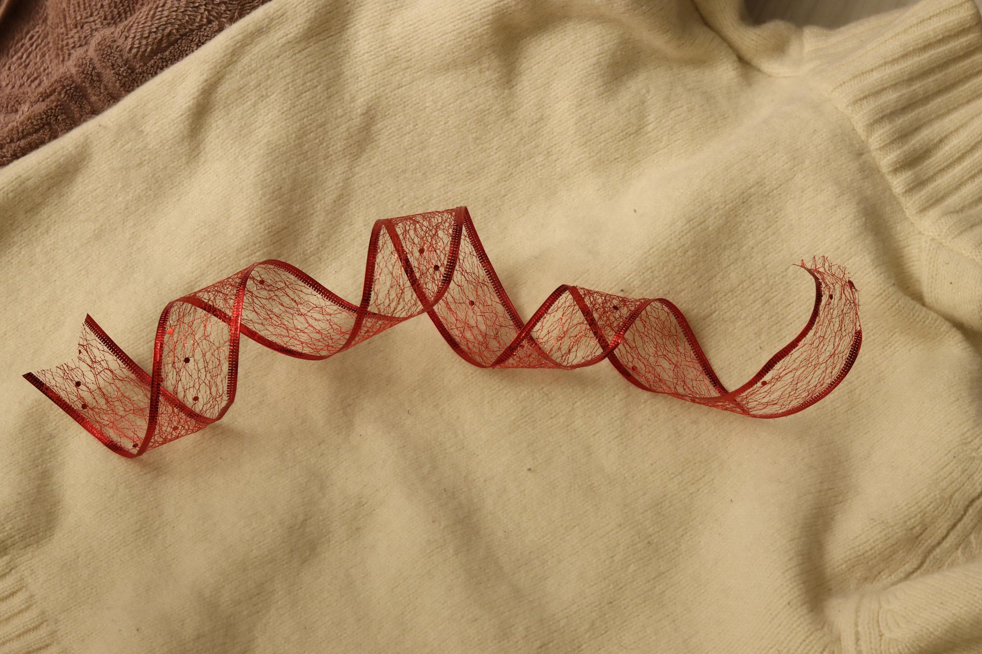 close-up of hand embroidery on linen